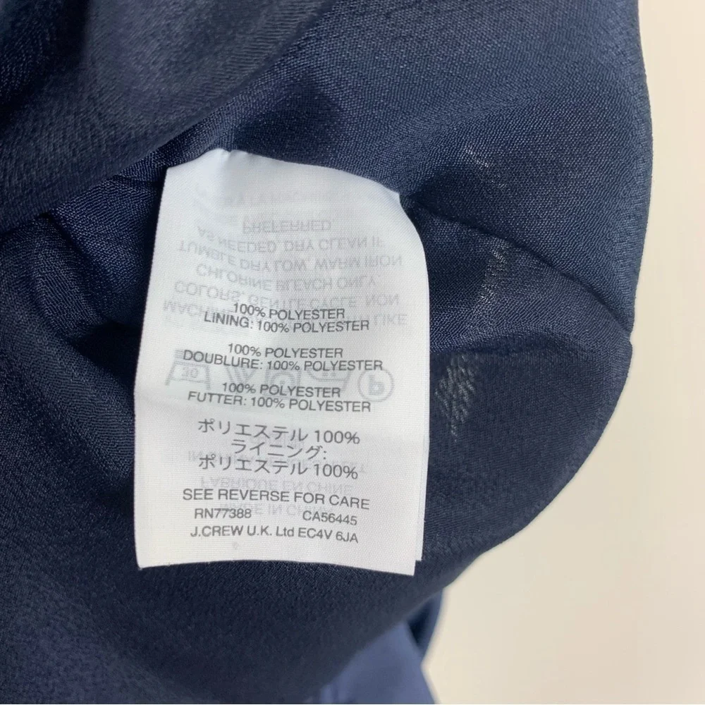 J. Crew Velvet Peplum Tank Navy Blue Size 4